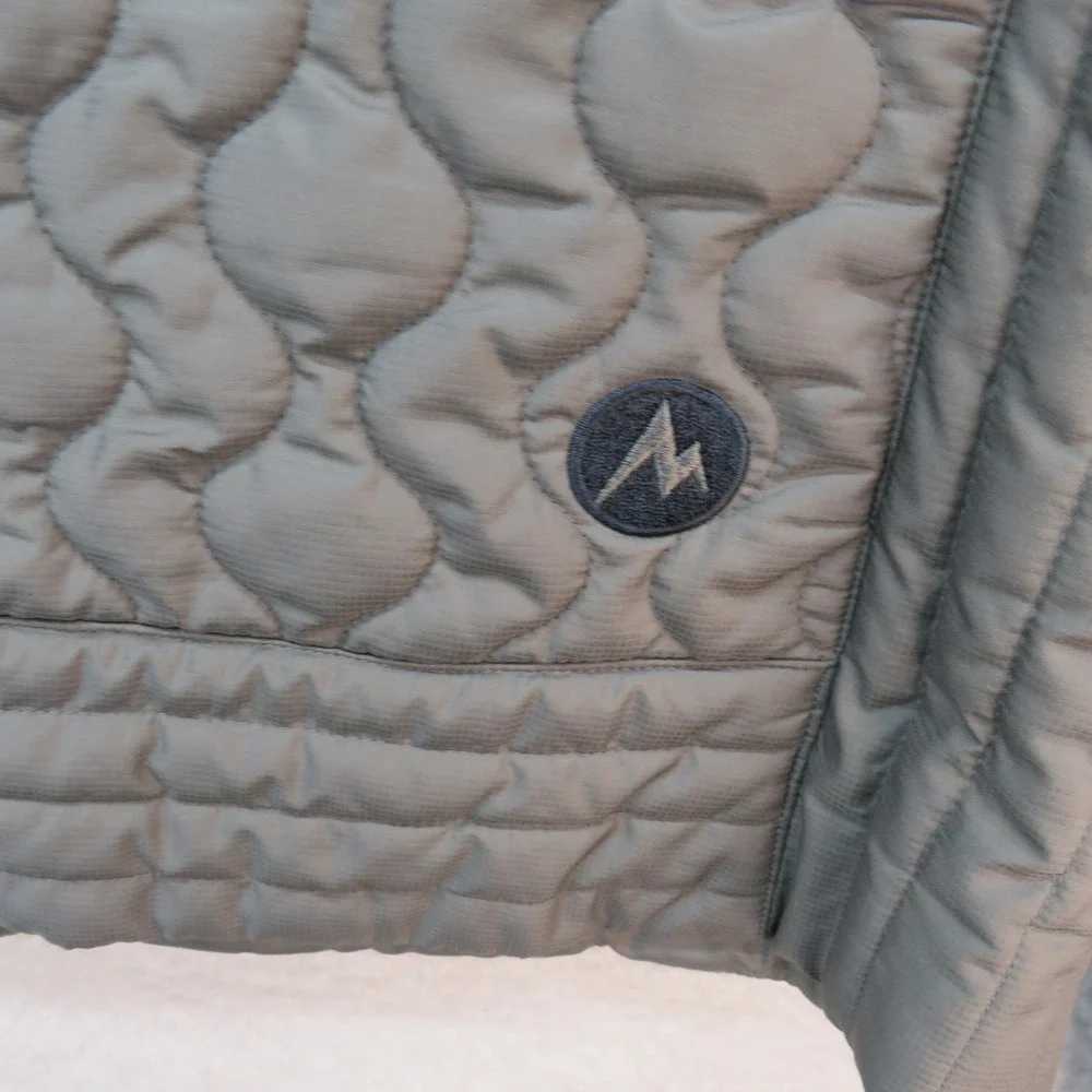 Marmot Womens Gray Quilted Faux Fur Collar Puffer Jacket A90370 Medium